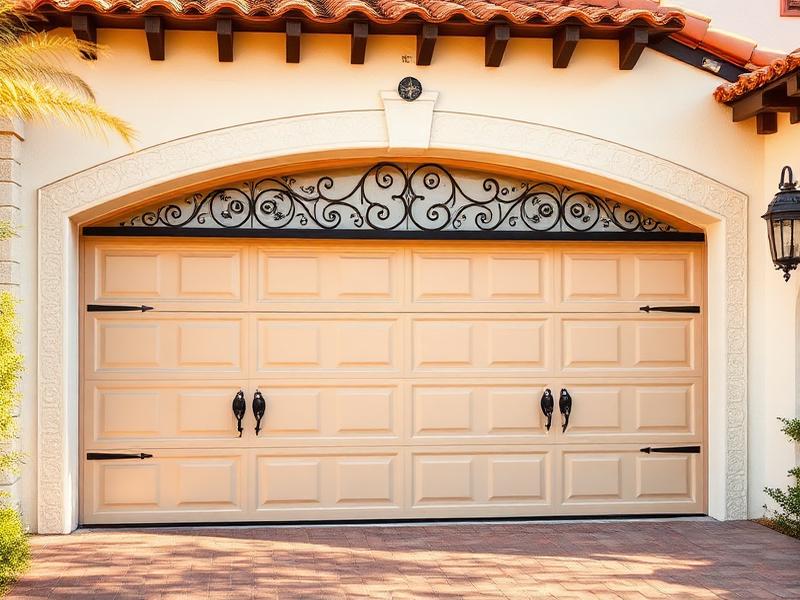 Beautiful Spanish colonial garage door installation